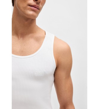 BOSS Pack 3 T-shirts blancs brod�s du logo