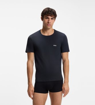 BOSS Pack 3 T-Shirts RN Classic schwarz, blau, weiß