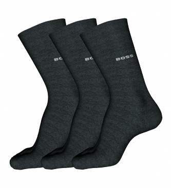 BOSS Pack 3 Pairs of Dark Grey Socks