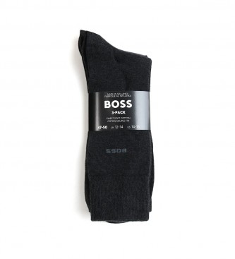 BOSS Pack 3 Pairs of Dark Grey Socks