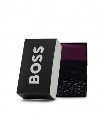 BOSS Pakke med 3 par sorte gavestr