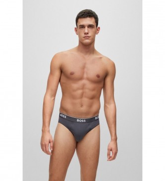 BOSS 3-pack Power Briefs Blue, Navy, Grey