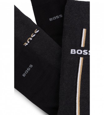 BOSS Pack 4 Pair of Gift Iconic Socks grey, black