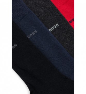 BOSS Pack 4 Pairs of GiftSet Uni Socks red, navy, black