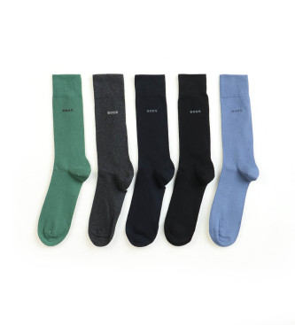 BOSS Paquet de 5 paires de chaussettes multicolores Col multicolore