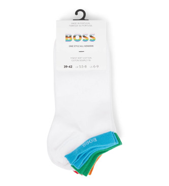 BOSS Packung mit 5 Paar weien Regenbogen-Socken