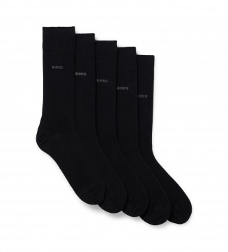 BOSS Confezione da 5 paia di calzini Uni neri