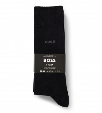 BOSS Conjunto de 5 pares de Uni Socks preto