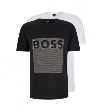 BOSS Pack de 2 camisetas blanco, negro