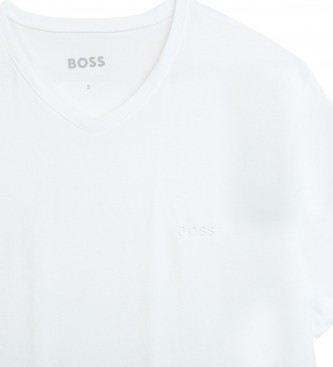 BOSS Lot de 2 T-shirts blancs Comfort  col en V