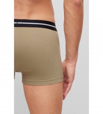 BOSS Pack de 3 boxers beige, negro