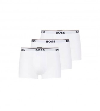 BOSS Pack de 3 boxers en algodón blanco