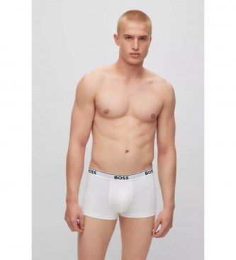 BOSS Pack of 3 white cotton boxers