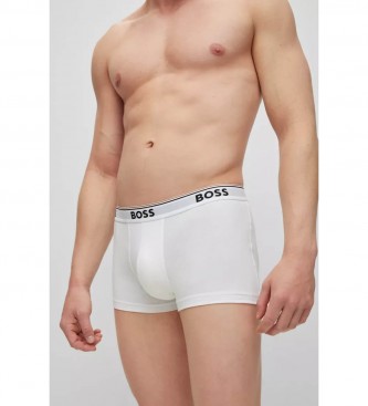 BOSS Pack de 3 boxers en algodón blanco