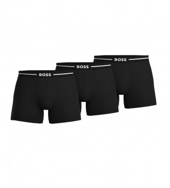 BOSS Frpackning med 3 svarta boxershorts