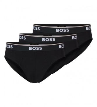 BOSS Pack de 3 slips negro