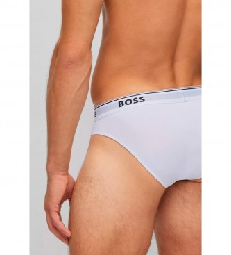 BOSS Paket 3 belih hlačk z logotipom