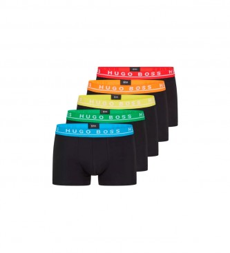BOSS Pack de 5 boxers Elástico negro, multicolor