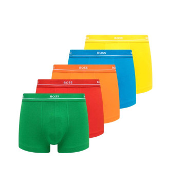 BOSS Lot de 5 boxers Trunk multicolores