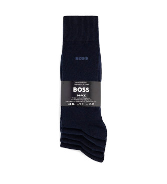 BOSS Confezione da 5 calzini blu navy di media lunghezza