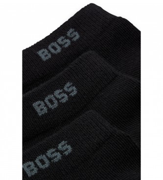 BOSS Pack de 5 calcetines tobilleros negro