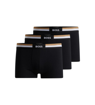 BOSS Pack de tres boxers negros