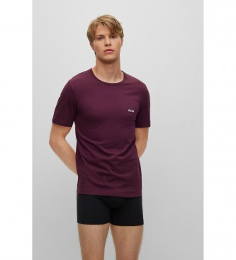 BOSS Pack of 3 undershirts burgundy, black, navy