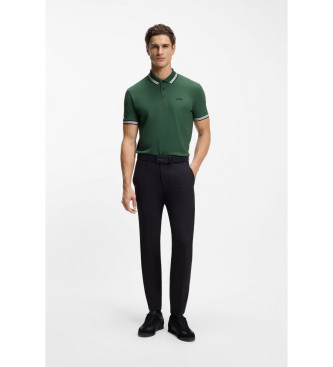 BOSS Polo in piqu� di cotone verde riso