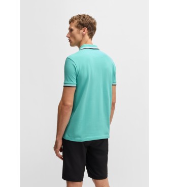 BOSS Paddy turquoise piqu polo