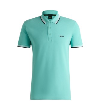 BOSS Paddy turquoise piqu polo