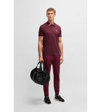 BOSS Paddy Lux Heritage kastanjebruine polo
