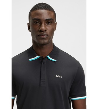 BOSS Paddy Lux Heritage Poloshirt zwart