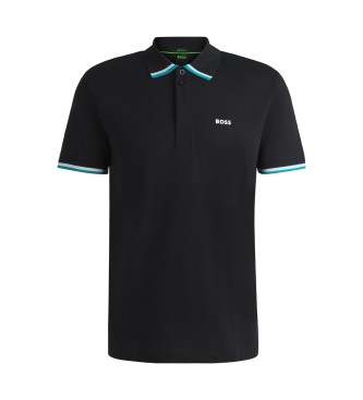 BOSS Paddy Lux Heritage Poloshirt zwart