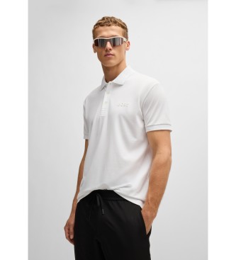 BOSS Polo slim fit in cotone bianco