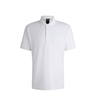 BOSS Polo slim fit en coton blanc