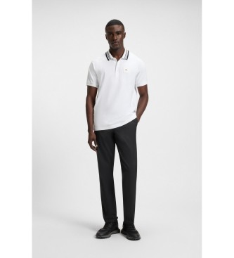 BOSS Polo majica Paddy Rib bela