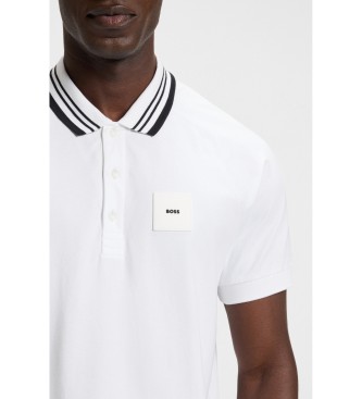 BOSS Polo majica Paddy Rib bela