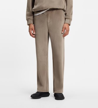BOSS Calça canelada marrom