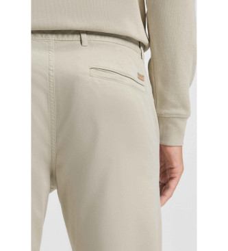 BOSS Beige slanke chino-bukser