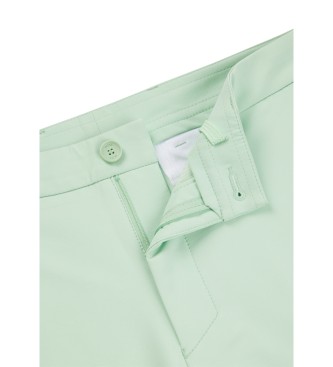 BOSS Kratke hlače za potnike v službo zelene barve