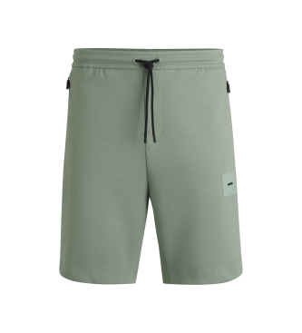 BOSS Spodenki Headlo Rib Shorts zielone
