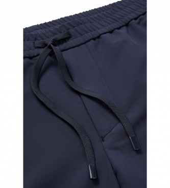BOSS Navy Flex Chino Trousers