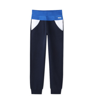 BOSS Calas de jogging azul-marinho