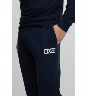 BOSS Logo Trousers Navy Print