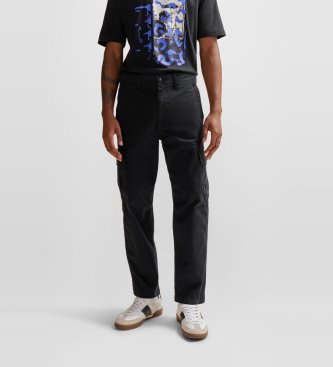 BOSS Calça cargo Sisla preta