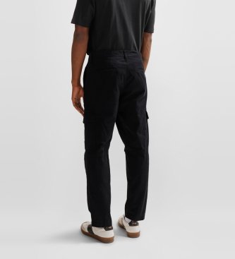 BOSS Calça cargo Sisla preta