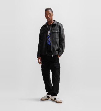 BOSS Calça cargo Sisla preta