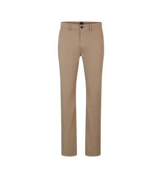 BOSS Calça chino slim marrom claro