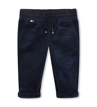BOSS Zachte marine broek