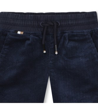 BOSS Zachte marine broek